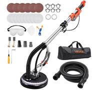 VEVOR Ponceuse Girafe 1010 W Ponceuse Mur et Plafond Tuyau d'Aspiration pour Plaques Plâtre Cloisons Sèches Plaquiste, 1000-2200 tr/min, Éclairage LED, Poignée Télescopique Pliable, 15 Disques Ponçage