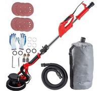 Ponceuse excentrique VEVOR 225 mm, outil de ponçage 750W, ponceuse avec sac à vide par bandes, gants, lunettes de protection