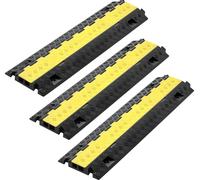 VEVOR Pont de câble 940 mm, 9979 kg/charge d'essieu, 2 canaux (31x28 mm) protection antichute en TPU, protection contre les trébuchements, couvertures de sol, pour les zones à seuil élevé, maison, bur