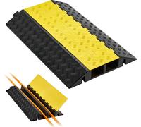 VEVOR Pont de câble 950 mm, 9979 kg, 2 canaux (100x75 mm) protection anti-franchissement en caoutchouc, protection contre les trébuchements, couvertures de sol, pour les zones à seuil élevé, maison, b