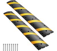 VEVOR Pont de câble en caoutchouc, 183x30x5 cm, pack de 2, protection anti-collision à 2 canaux, 9979 kg/charge d'essieu, couvertures de sol avec vis d'extension, pour asphalte, béton, gravier, allée,