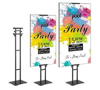 VEVOR Porte-affiche réglable 10-190,5 mm – Double-face aluminium avec base métallique stable