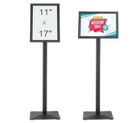 VEVOR Porte-Affiche 420 x 297 mm Présentoir sur Pied Angle Réglable Panneau d'Affichage en Aluminium avec Base Métallique Stable et Feuille en PVC Imperméable pour Menu Information Mariage Restaurant