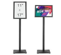 VEVOR Porte-Affiche 420 x 297 mm Présentoir sur Pied Angle Réglable Panneau d'Affichage en Aluminium avec Base Métallique Stable et Feuille en PVC Imperméable pour Menu Information Mariage Restaurant