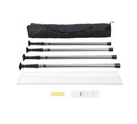 VEVOR Barres anti-poussière, Système anti-poussière Paroi anti-poussière avec 4 barres télescopiques & sac de transport, 4 Hauteur réglable Max. 3 m, 10 x 4 m Film plastique, pour décoration intérieur