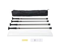 VEVOR Porte Anti-Poussière, Kit Barrière Anti-Poussière avec 4 Poteaux Télescopiques de 366 cm, Sac de Transport et Film Plastique, pour Rénovation Transformation Construction Chantier