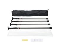 VEVOR Porte Anti-Poussière, Kit Barrière Anti-Poussière avec 4 Poteaux Télescopiques de 366 cm, Sac de Transport et Film Plastique, pour Rénovation Transformation Construction Chantier
