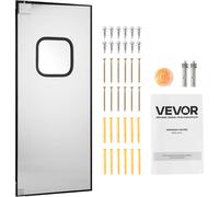 VEVOR Porte battante 917 x 78 x 2133 mm, panneau simple, adaptée aux ouvertures de 91 x 213 cm, porte commerciale en acier inoxydable, idéale pour un usage privé