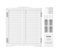 VEVOR Porte Battante Double, 805x28x900 mm, Porte Saloon en Bois de Pin avec Charnières, Quincaillerie, Facile à Installer, pour Intérieur, Couloir de Maison, Cuisine, Bar, Café, Entrée de Pub, Blanc