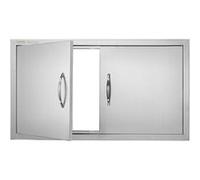 VEVOR Porte d'Accès pour Barbecue Double Porte 86,3x48,2x4,6cm Avec Poignées