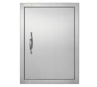 VEVOR Porte d'Accès pour Barbecue, Simple Porte de Cuisine Extérieure 407x559x46 mm, Porte Encastrée en Acier Inoxydable Réversible, avec Poignée, pour Îlot de Barbecue, Placard Extérieure, Grillage