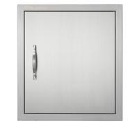 VEVOR Porte d'Accès pour Barbecue, Simple Porte de Cuisine Extérieure 457x508x45 mm, Porte Encastrée en Inox, avec Poignée et Crochet, pour Îlot de Barbecue, Station de Grillades, Placard Extérieure