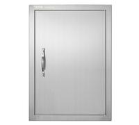 VEVOR Porte d'Accès pour Barbecue, Simple Porte de Cuisine Extérieure 457x610x45 mm, Porte Encastrée en Acier Inoxydable, avec Poignées, pour Îlot de Barbecue, Station de Grillades, Placard Extérieure