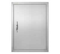 VEVOR Porte d'Accès pour Barbecue, Simple Porte de Cuisine Extérieure 508x686x46 mm, Porte Encastrée en Acier Inoxydable Réversible, avec Poignée, pour Îlot de Barbecue, Placard Extérieure, Jardin