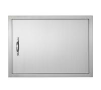 VEVOR Porte d'Accès pour Barbecue, Simple Porte de Cuisine Extérieure 685x508x45 mm, Porte Encastrée en Acier Inoxydable, avec Poignées, pour Îlot de Barbecue, Station de Grillades, Placard Extérieure