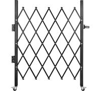 VEVOR Porte de sécurité individuelle clôture d'entrée industrielle porte pliante, porte de sécurité en acier, porte de sécurité extensible de manière flexible, porte à barricades enroulable à 360°, po
