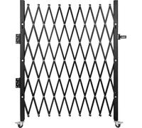 VEVOR Porte de sécurité individuelle, Porte pliante, Porte de sécurité en accordéon en acier, 131x 188 cm Porte de sécurité extensible, Porte à barricades roulante à 360°, Porte en ciseaux ou porte av