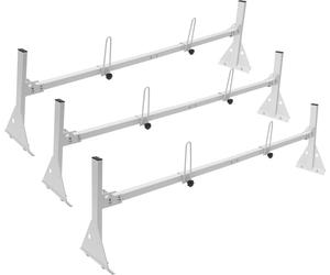 VEVOR Porte-échelle de toit Porte-rails 3 pcs 1430-1560 mm Longueur Réglable Truck Rack 200-215 mm Hauteur, 340 kg Capacité de charge camions Porte-bagages Racks Alliage d'aluminium contre la rouille,