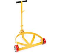 VEVOR Porte-Fût 250 L Chariot à Baril Capacité de Charge 544 kg Plateau Roulant 3 Roulettes Cadre Acier Poignée Ajustable Socle Rouleur Outil pour Manutention Fûts Tambours Bidons Huile Entrepôt Usine