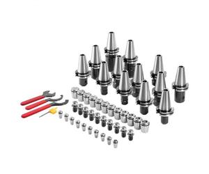VEVOR Porte-pinces de Serrage CAT40 ER16/32, 35PCS, SLN FMB ER16/32 APU, Porte-outil Mandrin à Pince Acier à Ressort avec 10 Goujons de Traction 3 Clés pour Fraiseuse, Perceuses à Colonne, Aléseuse