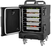 VEVOR Porte-repas isolé Boîte de maintien en température pour la gastronomie 75 L, Porte-repas avec double boucle & poignées, Porte-repas