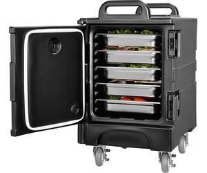 VEVOR Porte-repas isolé Boîte de maintien en température pour la gastronomie 75 L, Porte-repas avec double boucle & poignées, Porte-repas