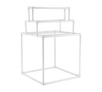 VEVOR Porte-serviettes, 8 barres, support de serviette d'extérieur en PVC, porte-serviettes sur pied de piscine, organisateur de séchage de couettes, pour bord de la piscine, salle de bain, spa, blanc