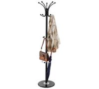 VEVOR Portemanteau sur Pied Portant à Vêtements avec Porte-parapluie, Base en Marbre, 14 Crochets, Porte Manteau en Métal pour Entrée, Chambre, Salon, pour Suspendre Manteaux, Chapeaux, Vestes, Sacs