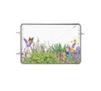 VEVOR Portillon de Jardin, 183x122 cm, Porte de Clôture à Mailles Losangées Réglable, Portail de Clôture en Acier Galvanisé Résistant à la Rouille, Installation Facile, pour Ferme, Poteaux Non Inclus