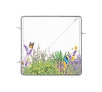 VEVOR Portillon de Jardin, 183x178 cm, Porte de Clôture à Mailles Losangées Réglable, Portail de Clôture en Acier Galvanisé Résistant à la Rouille, Installation Facile, pour Ferme, Poteaux Non Inclus