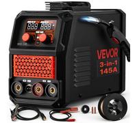 VEVOR Poste à Souder MIG 145 A 3-en-1 Fil Fourré sans Gaz/Lift TIG/MMA pour Métallerie, Réparation Domicile, Projet DIY, Machine Soudage Portable Synergique Multi-Procédés 220 V avec Onduleur IGBT