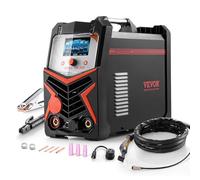 VEVOR Poste à Souder TIG, 225 A, Machine de Soudage Aluminium 6 en 1, Grand Écran d'Affichage LED, TIG AC/DC/AC Pulsé/DC Pulsé/par Points, MMA à l'Électrode, Soudeur Électrique avec Onduleur IGBT