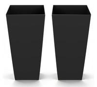 VEVOR Pot de fleurs 325 x 325 x 665 mm, lot de 2, grand pot de fleurs, bac à fleurs, pot en PP, bac à plantes, jardinière avec pot intérieur et trous de drainage, convient aux plantes d'intérieur et d