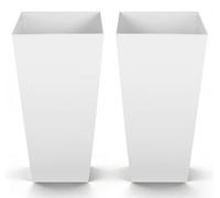 VEVOR Pot de fleurs 325 x 325 x 665 mm, lot de 2, pot de fleurs, bac à fleurs, pot en PP, bac à fleurs, jardinière avec pot intérieur et trous de drainage, convient aux plantes d'intérieur et de jardi