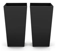 VEVOR Pot de fleurs 390 x 390 x 750 mm, lot de 2, pot de fleurs, bac à fleurs, pot en PP, bac à plantes, jardinière avec pot intérieur et trous de drainage, convient aux plantes d'intérieur et de jard