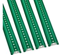 VEVOR Poteau pour Panneau de Signalisation 244 cm, Support pour Panneau de Signalisation Lot de 4, Poteau pour Porte-Affiche Profilé en U, pour Indiquer la Route, Sécurité Routière Parking, Vert