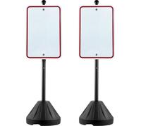VEVOR Poteau de signalisation portable, support de poteau de signalisation de 1,52 m en fonte avec socle en plastique dur et roues, support de panneau de stationnement mobile Socle, vis et écrous, noi