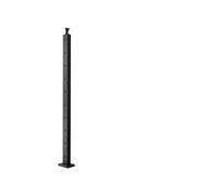 VEVOR Poteau Garde Corps, 914x50,8x50,8 mm, Poteau Rampe d'Escalier à Câble, Trous Horizontaux Pré-percés, Support Horizontal et Incurvé, pour Main Courante, Balustrade, Noir, 1JZLGZXHS9148RVYS001V0