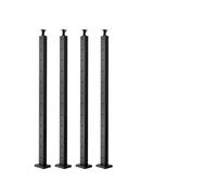 VEVOR Poteau Garde Corps, Lot de 4, Poteau Rampe d'Escalier à Câble 1067x25,4x50,8 mm Trou Horizontal Pré-percé Support Horizontal Incurvé, pour Main Courante, Balustrade, Noir, 4JZLGZXHS106REP67001V0