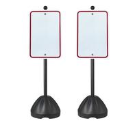VEVOR Poteau sur Socle Support Panneau de Signalisation en Fonte, Ensemble de Poteau et de Base pour Panneau de Signalisation 152,4 cm de Long, Support Porte-Affiche pour Sécurité Routière, Noir