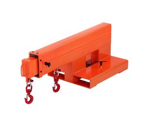 VEVOR Potence Télescopique pour Chariot Élévateur, Capacité de Charge 2495 kg, Bras de Levage avec 2 Crochets, Réglage Manuel 1200-1867 mm pour Manutention en Entrepôt, Usine et Chantier, Acier Q235B