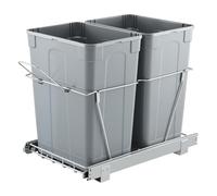 VEVOR Poubelle Coulissante sous Évier et sous Plan avec Grande Capacité de 2x32,8 L, Collecteur de Déchets de Cuisine avec Poignée, Système de Tri Sélectif pour Placard Meuble Bas, Restaurant, Bar