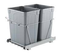 VEVOR Poubelle Coulissante sous Évier et sous Plan avec Grande Capacité de 2x32,8 L, Collecteur de Déchets de Cuisine avec Poignée, Système de Tri Sélectif pour Placard Meuble Bas, Restaurant, Bar
