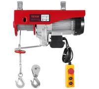 VEVOR Poulie électrique, 2640 lbs 230 V treuil électrique avec télécommande filaire de 14 pieds, hauteur de levage de 40 pieds avec câble unique, boucles simples/doubles, arrêt d'urgence, palan
