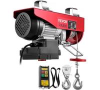 VEVOR Poulie électrique, treuil électrique de 660 lbs, élévateur électrique avec système de télécommande sans fil, grue de poulie électrique en fil d'acier galvanisé, poulie électrique avec sangles et
