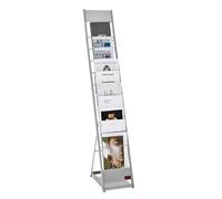 VEVOR Présentoir à brochures 10 niveaux, porte-brochures sur pied, porte-revue en métal robuste et durable pour journaux, présentoir à magazines pour exposition, bureau, hôtel, salon artisanal, argent
