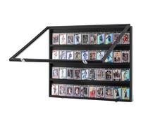 VEVOR Présentoir pour 36 Cartes de Sport, 775x617x55 mm, vitrine d'affichage pour Cartes de Football, Protection UV 98 % en Verre PC Transparent verrouillable pour Cartes à Collectionner, Basket-Ball