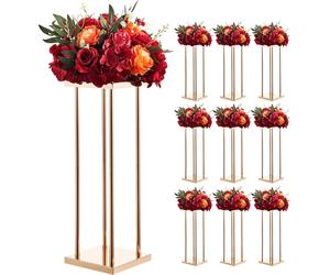 VEVOR Présentoir pour fleurs de mariage 200x200x600 mm, 10 pcs. Tabouret pour fleurs avec support en métal & pieds cylindriques, tabouret pour plantes pour mariages, fêtes, anniversaires, maison, supp