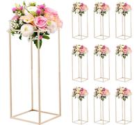 VEVOR Présentoir pour fleurs de mariage 250x250x600 mm, 10 pcs. Tabouret à fleurs avec vis cachée, support rectangulaire pour plantes pour mariages, fêtes, anniversaires, maison, support de décoration