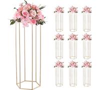 VEVOR Présentoir pour fleurs de mariage 310x270x800 mm, 10 pcs. Présentoir à fleurs avec plateau en acrylique & pieds hexagonaux, tabouret pour plantes pour mariages, fêtes, anniversaires, maison, sup